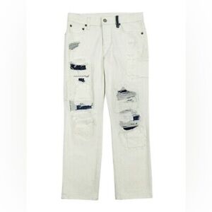 Lauren Ralph Lauren women’s distressed patchwork straight ankle super stretch